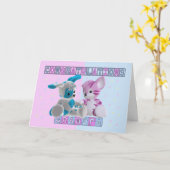 Grandpa to Twins Glückwunsch Karte (Gelbe Blume)