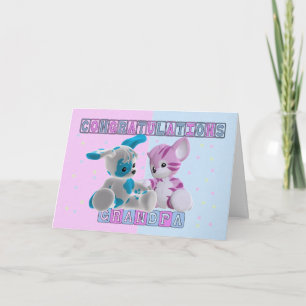 Grandpa to Twins Glückwunsch Karte