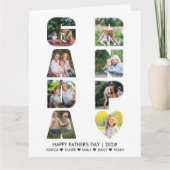 GRANDPA Vatertag Brief Cutout Foto Collage Karte (Vorderseite)