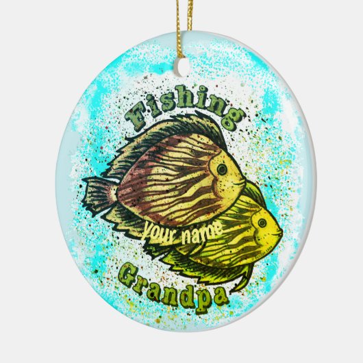 Grandpa-Verzierung Keramik Ornament (Links)