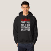 Grandpa Warning Message  Memory Forgetting Joke Hoodie (Vorne ganz)