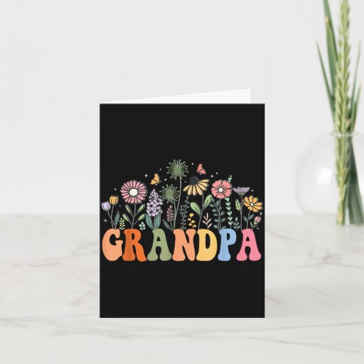 Grandpa Wildflower Floral Birthday Baby Shower New Karte (Vorderseite)