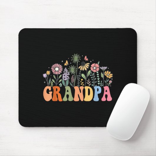 Grandpa Wildflower Floral Birthday Baby Shower New Mousepad (Mit Mouse)