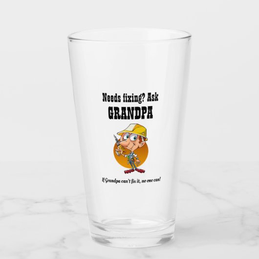 GRANDPA wird IT besiegen - Bester Bester Großvater Glas (Vorderseite)