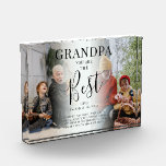 'GRANDPA' you are the Best Photos, Name/s & Quote Fotoblock<br><div class="desc">Let grandpa know how much he is loved with this modern keepsake glass photo block, featuring 2 of your favorite pictures, which can easily be downloaded from a computer or your phone, the text 'GRANDPA you are the Best' in elegant calligraphy script, name/s and a sweet quote that can be...</div>