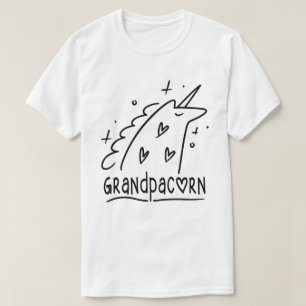 Grandpacorn Funny Unicorn Grandpa Fathers Day Gesc T-Shirt