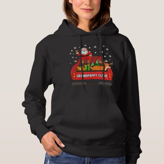 Grandpappy Claus Red Truck Santa Reindeer Elf Chri Hoodie (Vorderseite)