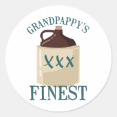 Grandpappy's Fest Runder Aufkleber (Vorderseite)