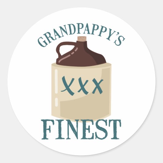 Grandpappy's Fest Runder Aufkleber (Vorderseite)