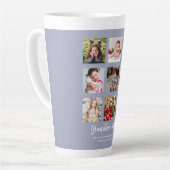 GRANDPARENT FOTO COLLAGE GIFTS - Dusty Blue Milchtasse (Linke Ecke)
