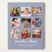 GRANDPARENT FOTO COLLAGE GIFTS - Dusty Blue Planer (Rückseite)