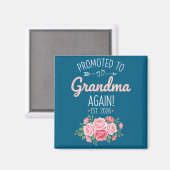 Grandparent Promoted To Grandma Again Est. 2026, N Magnet (Vorderseite/Rückseite)