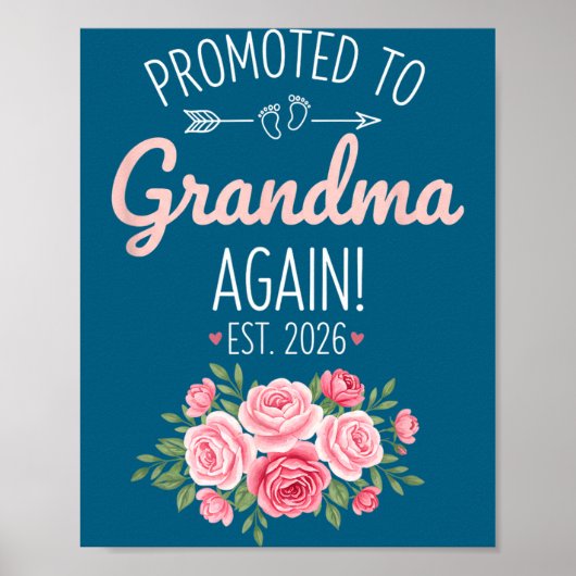 Grandparent Promoted To Grandma Again Est. 2026, N Poster (Vorne)