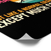 Grandparent Skiing Grandma Just Like A Normal Gran Poster (Ecke)