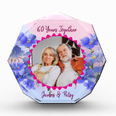 Grandparents 60th Diamond Anniversary Floral Gift Fotoblock (Vorderseite)