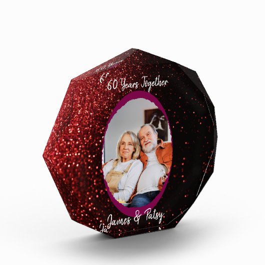 Grandparents 60th Diamond Anniversary Keepsake Fotoblock (Links)