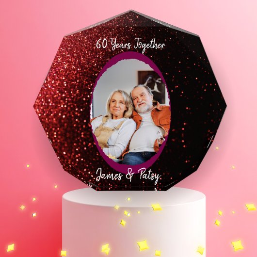 Grandparents 60th Diamond Anniversary Keepsake Fotoblock