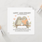 Grandparents Anniversary  Karte (Vorderseite/Rückseite Beispiel)