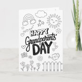 Grandparents Day Coloring Card: Fill-in-the-Blank Karte (Vorderseite)