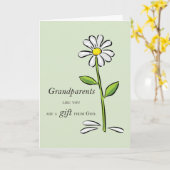 Grandparents Gift from God Daisy Religious Karte (Gelbe Blume)