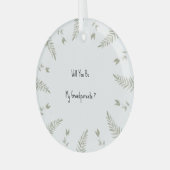 Grandparents Proposal Pregnancy Announcement Glass Ornament Aus Glas (Vorderseite links)