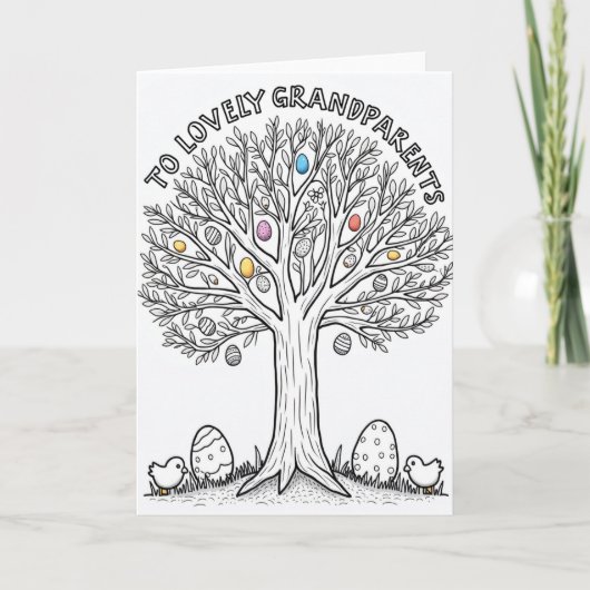 Grandparents Spring Tree Card Karte (Vorderseite)