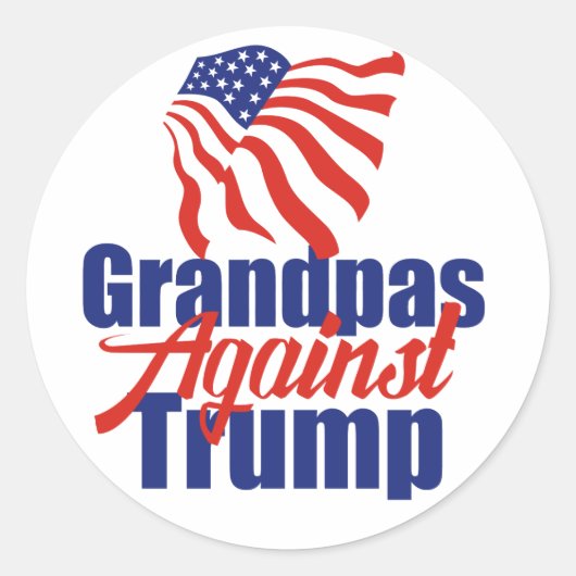 Grandpas Against Trump 2024 Election Political Runder Aufkleber (Vorderseite)