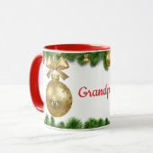 Grandpa's Christmas Cup, red interior, Tasse (Vorderseite Links)