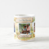 Grandpa's Favorite Activities Custom Text Photo Kaffeetasse (Mittel)