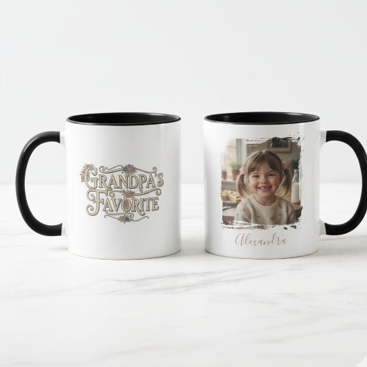 Grandpa's Favorite Personalized Photo Tasse