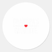 Grandpa's Favorite  Runder Aufkleber (Vorderseite)