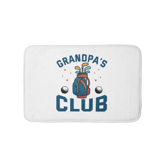 Grandpas Golf Club-Geschenk Funny Badematte (Vorderseite)