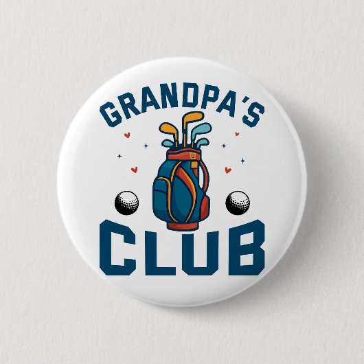 Grandpas Golf Club-Geschenk Funny Button (Vorderseite)