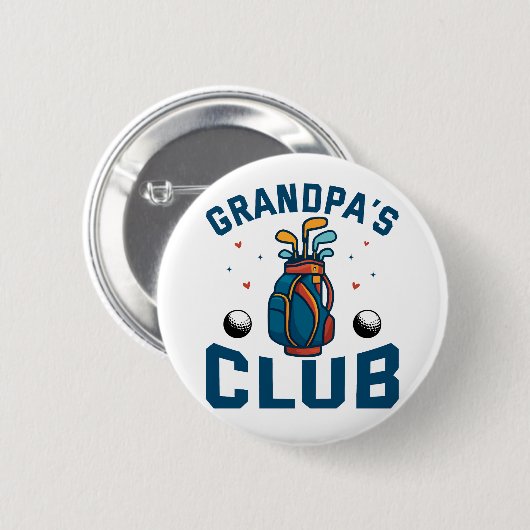 Grandpas Golf Club-Geschenk Funny Button (Vorne & Hinten)