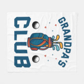 Grandpas Golf Club-Geschenk Funny Fleecedecke (Vorderseite (Horizontal))