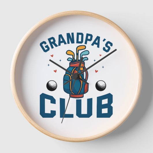Grandpas Golf Club-Geschenk Funny Uhr (Vorderseite)
