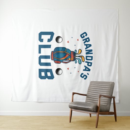 Grandpas Golf Club-Geschenk Funny Wandteppich (Beispiel (Horizontal))