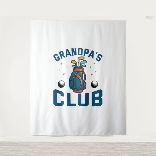 Grandpas Golf Club-Geschenk Funny Wandteppich (Vorderseite)