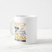 Grandpas kennen alles Funny Vatertag Kaffeetasse (Vorderseite Links)