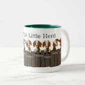 Grandpas kleine Herde von 9 Ziegen Zweifarbige Tasse (VorderseiteRechts)