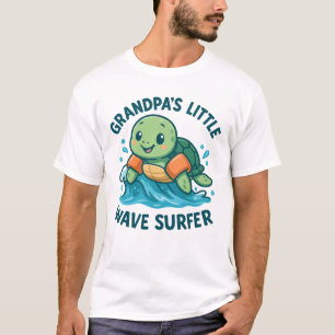 Grandpas kleiner Wellenreiter Niedliche Schildkröt T-Shirt