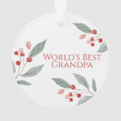 Grandpa's Love Ornament - Custom Photo Keepsake (Rückseite)