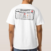 Grandpa's Official Pass T-Shirt (Rückseite)