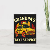 Grandpa's Taxi Service - Funny Cab Driver Quote  Karte (Vorderseite)