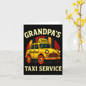 Grandpa's Taxi Service - Funny Cab Driver Quote Karte (Gelbe Blume)