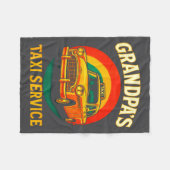 Grandpa's Taxi Service - Funny Driver Lover Fleecedecke (Vorderseite (Horizontal))