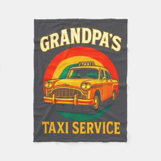 Grandpa's Taxi Service - Funny Driver Lover Fleecedecke (Vorderseite)