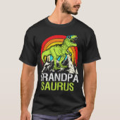 Grandpasaurus Dinosaurier Grandpa Saurus Vatertag T-Shirt (Vorderseite)
