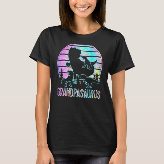 Grandpasaurus Retro Grandpa Saurus Dinosaur Kid Fa T-Shirt (Vorderseite)