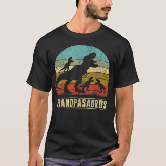 Grandpasaurus Rex Grandpa Dinosaurier 3 Kinder T-Shirt
